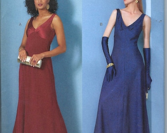 Nieobcięty wzór do szycia Vogue Sukienka damska, sukienka formalna, sukienka maxi, sukienka na studniówkę, suknia wieczorowa Vogue 1842, rozmiar 8-16 16-24 FF