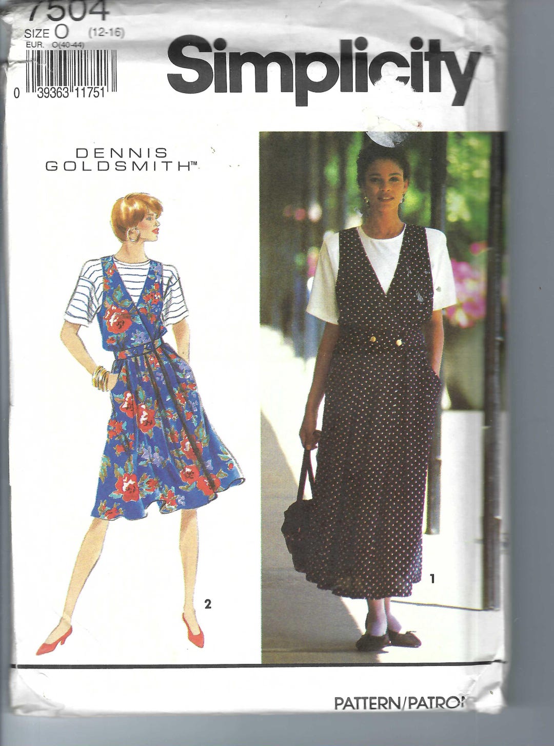 Uncut Vintage Simplicity Sewing Pattern 7504 Misses Vintage Jumper in ...