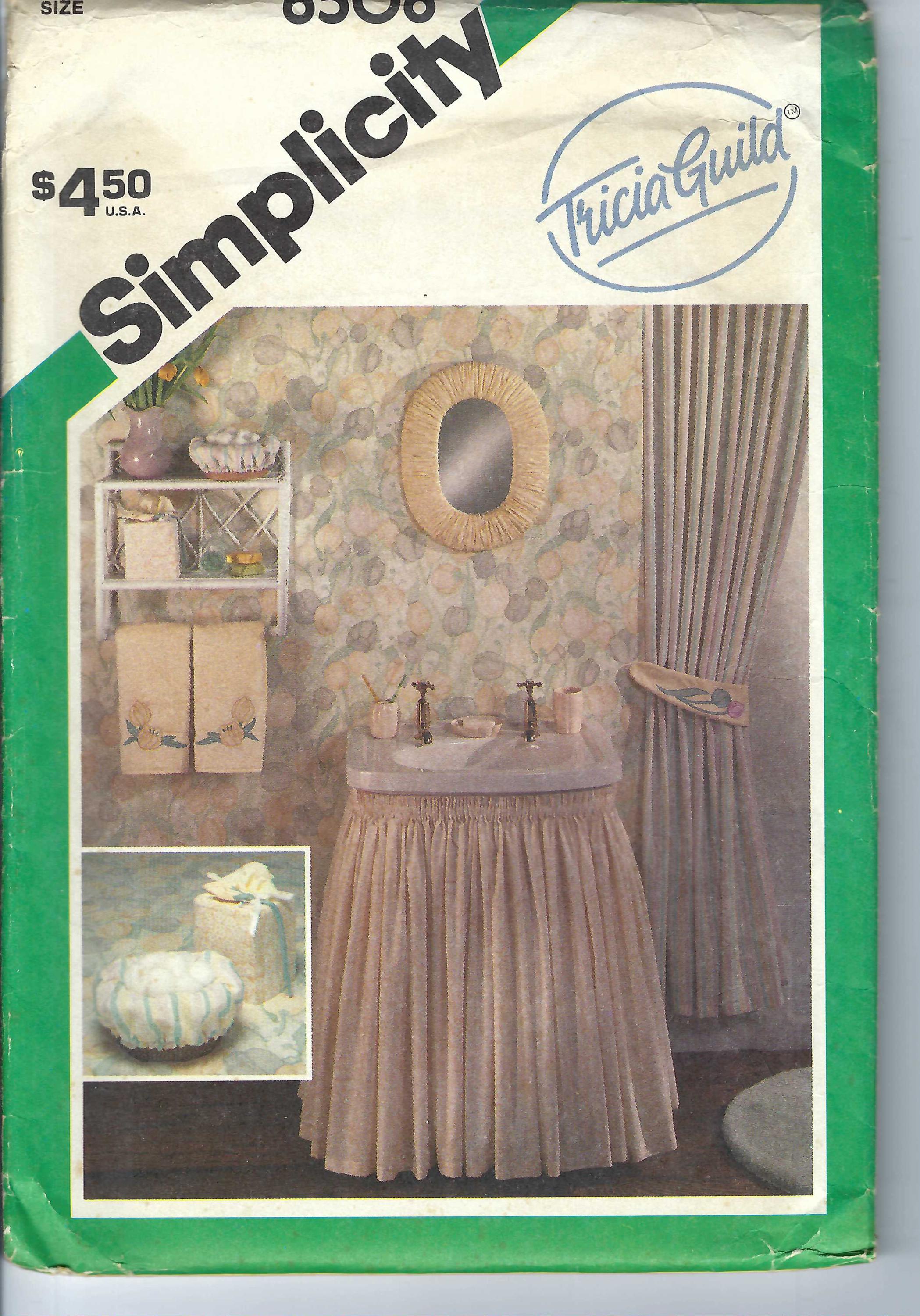 Uncut Vintage Simplicity 6506 Bathroom Accessories Pattern - Fun