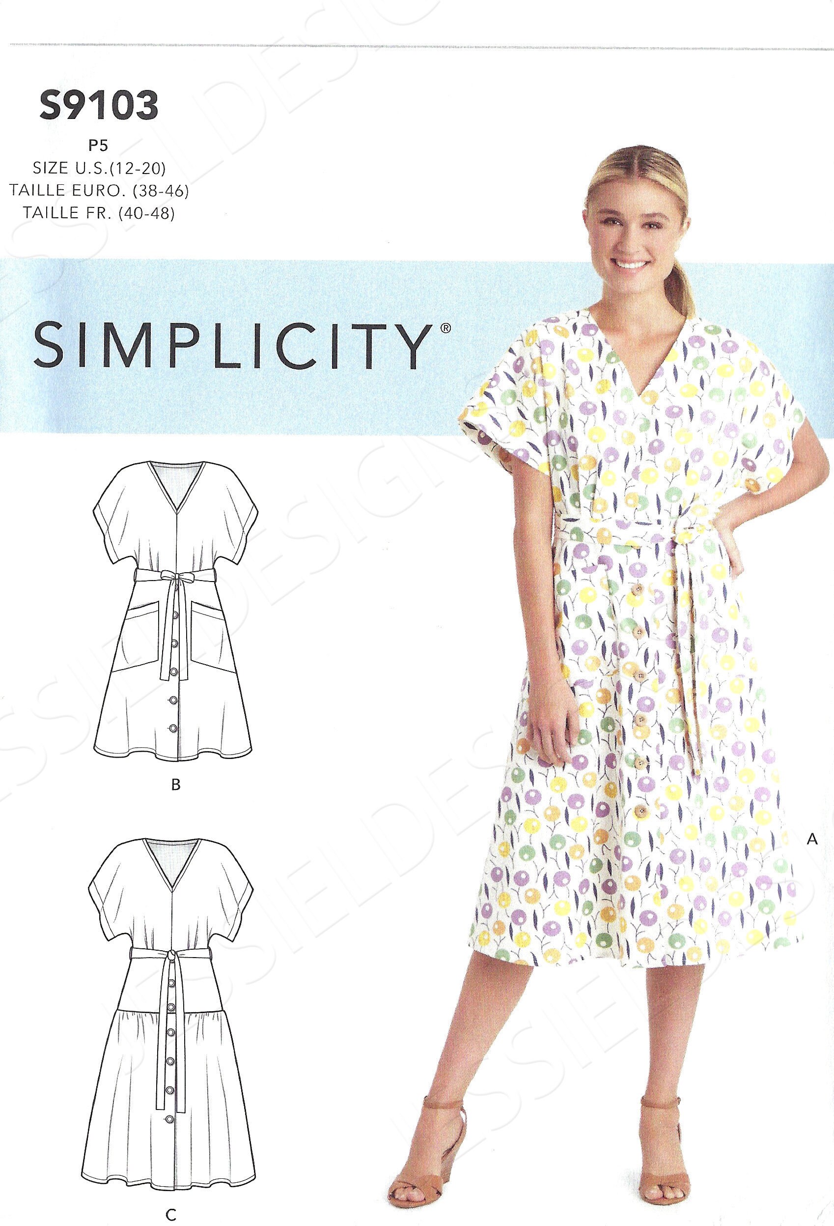 Simplicity R10903 Uncut Simplicity Sewing Pattern 10502 S9103 9103 Misses' Dresses in Two ...