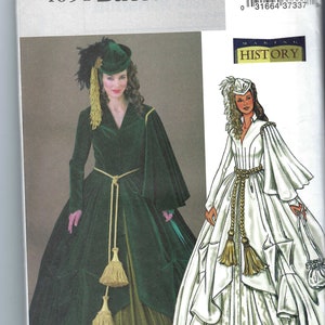 Uncut  Butterick sewing pattern historical costume pattern 4051 Scarlett Ohara dress Size 6-8-10 18-20-22 ff