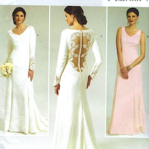 Uncut butterick Schnittmuster 5779 Misses Lace-Back Kleider mit Schleppe grösse 12-20 FF