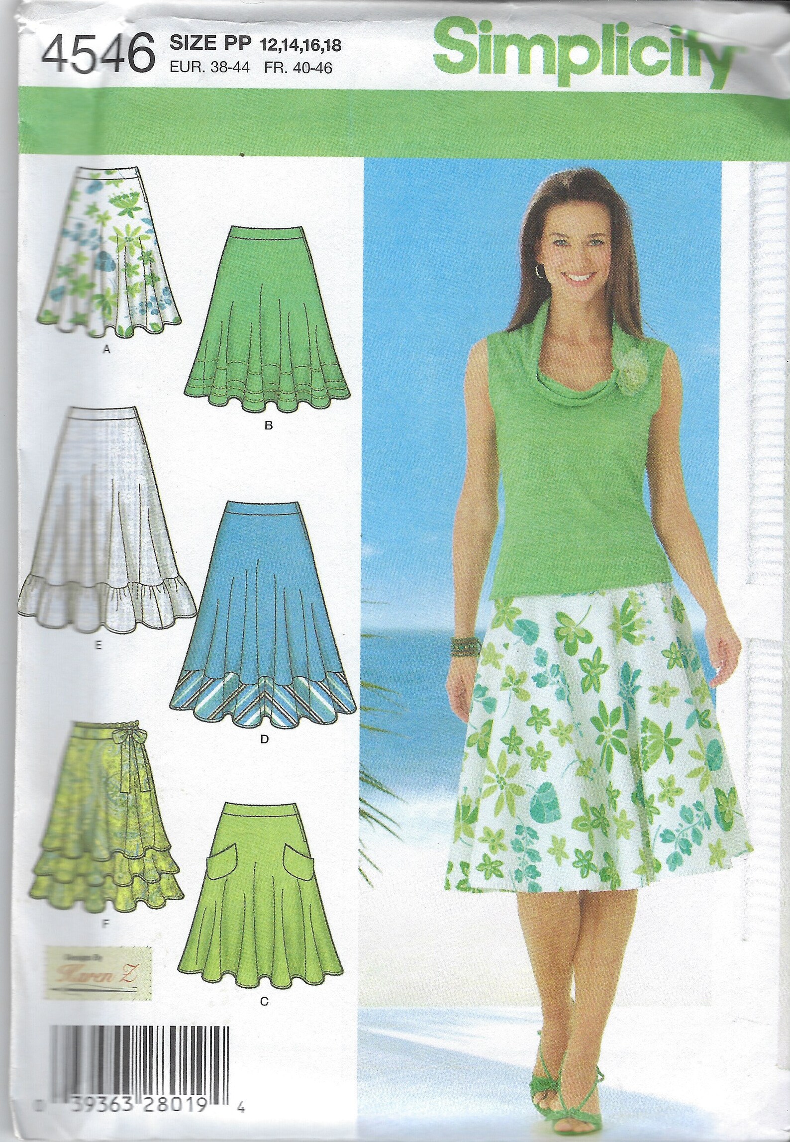 Uncut simplicity Sewing Pattern 4546 Womans Skirt 6 Variations | Etsy