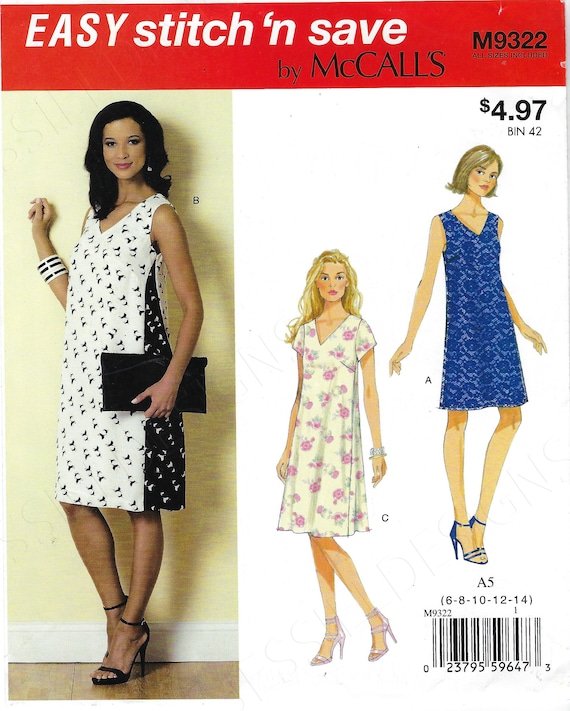 Uncut Mccall Sewing Pattern 9322 Easy Stitch 'n Save - Etsy