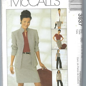 Uncut McCall&#39;s sewing pattern 3937 McCall&#39;s Pattern Womens Petite Lined Jacket, Top, Skirt and Pants Size 12-18 FF