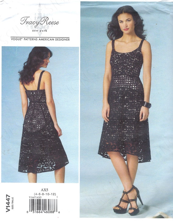 Uncut vogue sewing pattern 1447 Misses' Sleeveless Shaped-Yoke Dress Size  4/12 12/20 FF