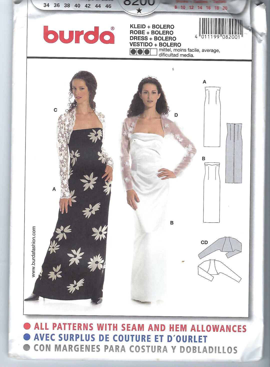 FF Burda Style Sewing Pattern 8200 