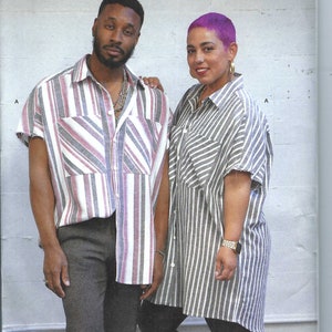 Uncut simplicity Sewing Pattern 9554 Unisex Shirt in Two Lengths size XS-XXL FF