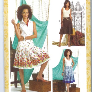 Uncut butterick Sewing Pattern 6744 Skirt Size US 6-8-10-12 14-20 FF
