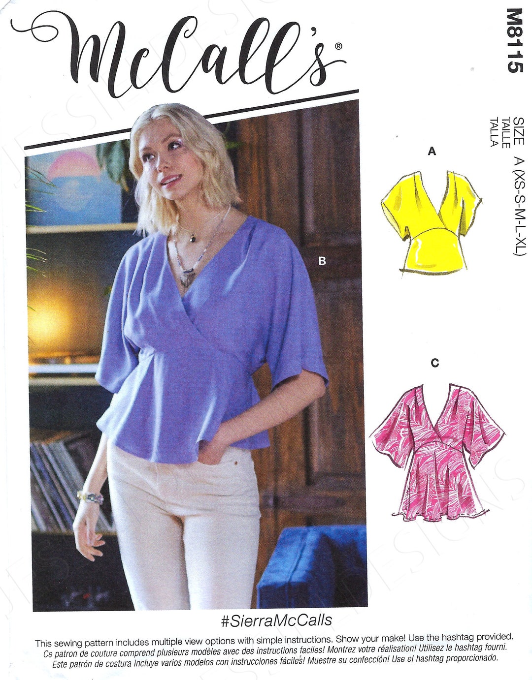 Uncut Mccalls Sewing Patterns 10626 8115 Misses Tops Size Xssmlxl Factory Folded Etsy