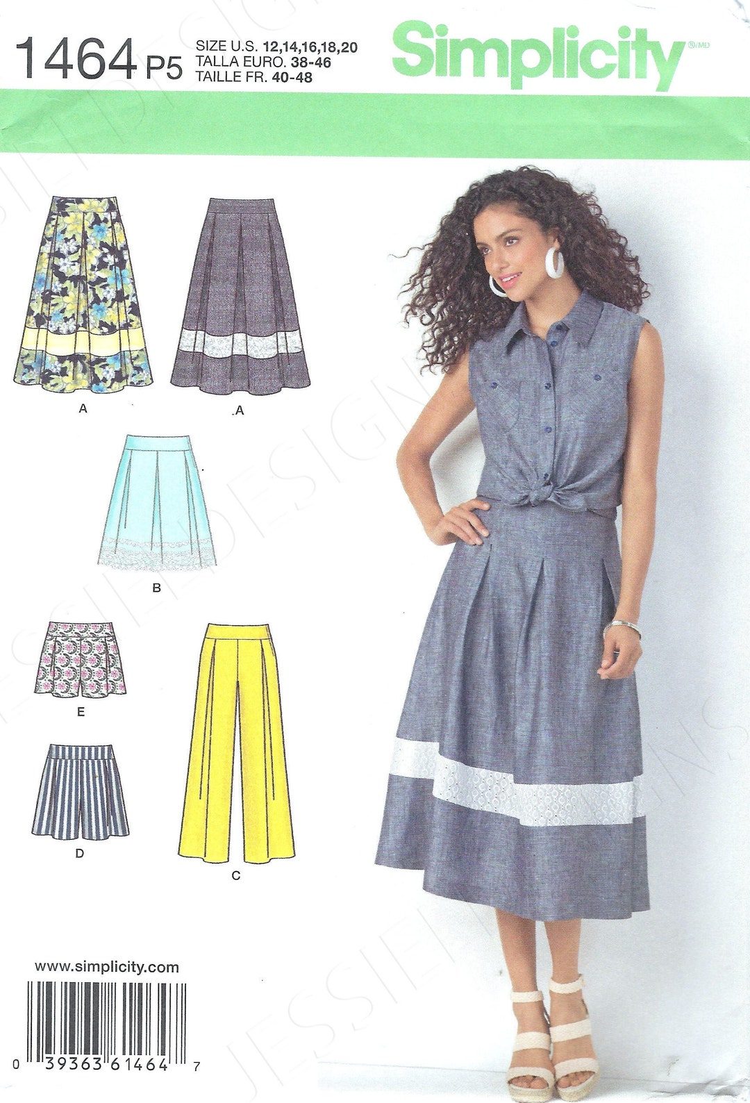 Uncut Simplicity Sewing Pattern 1464 Plus Size Skirt, Shirt, and Pants ...