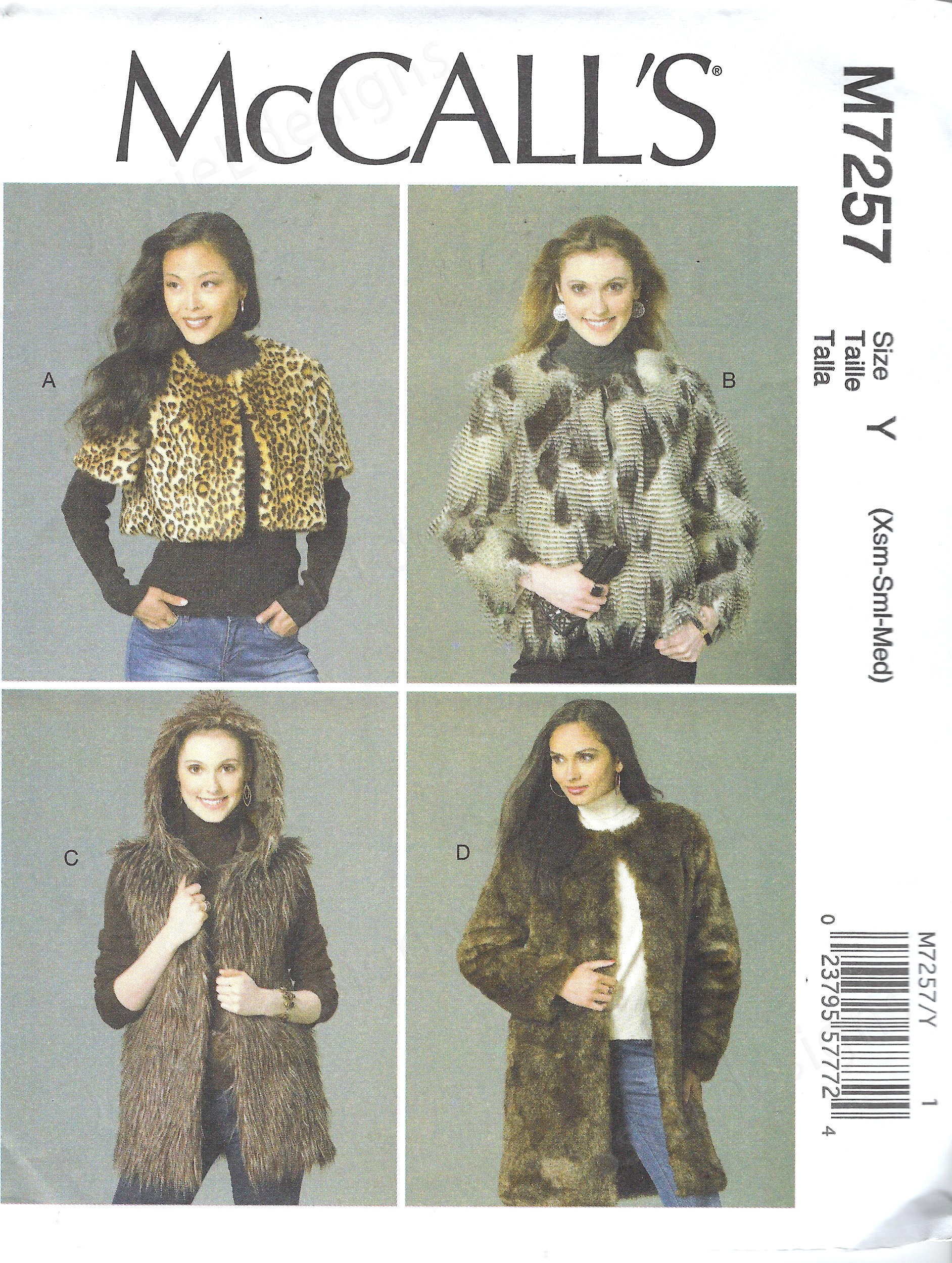 Collarless Fur Coat - Etsy
