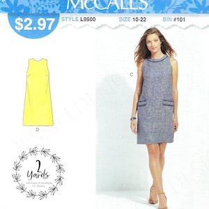 Uncut mccalls Sew sewing pattern 9500 misses women dress size 10-22 FF