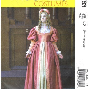 Uncut mccalls sewing Pattern 706 7763 Angela Clayton Misses' Renaissance Dress and Skirt Costume Sizes 6-14 14-22 Cosplay Historical  FF