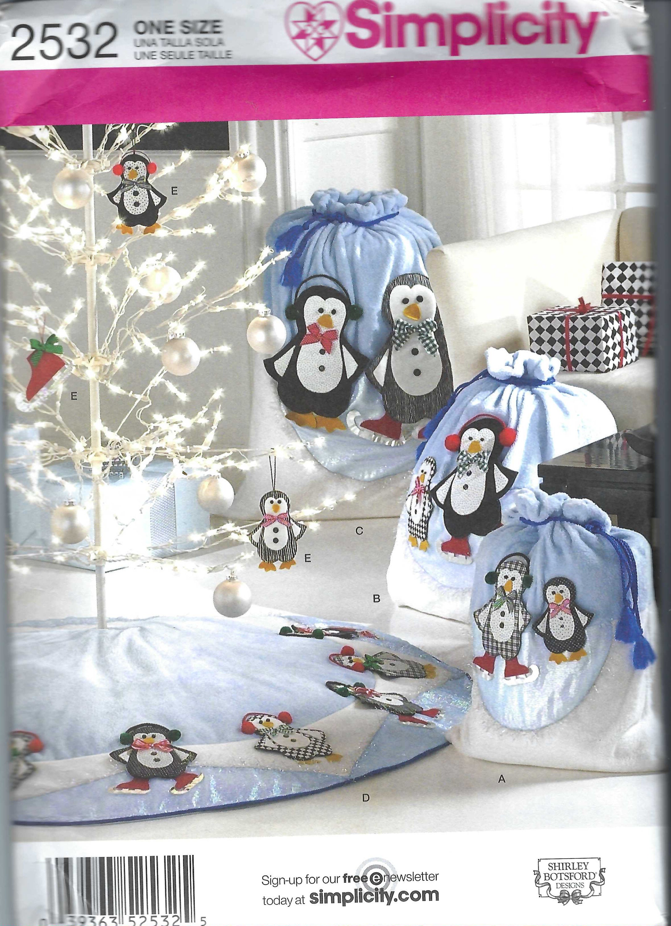 Uncut Simplicity Sewing Pattern 2532 Christmas Decorations Sewing ...