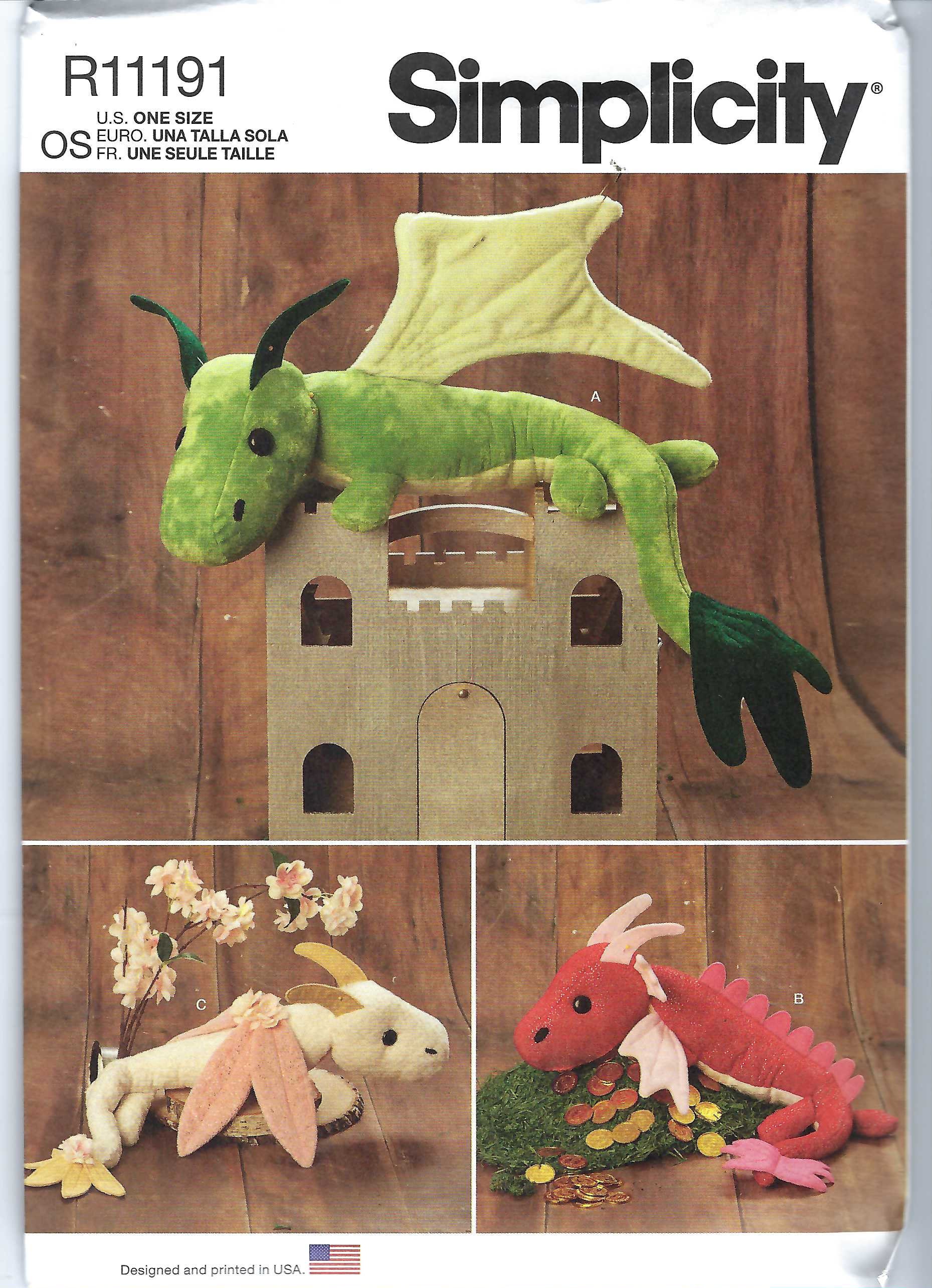Uncut Simplicity Sewing Pattern 11191 9363 Dragons FF - Etsy