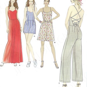 May include: A sewing pattern for three different styles of dresses and a jumpsuit. The pattern is for sizes 6-14, 32-40, and 34-42. The pattern is called Simplicity 8635.