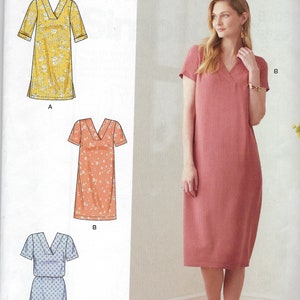 Uncut simplicity Sewing Pattern 10997 9262 Misses V-neckline Shift Dresses~Misses Sz 6-14 or 16-24 FF