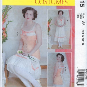 Uncut Mccalls sewing pattern 7915 sewing pattern misses&#39; costume corset chemise size 6-14 14-22 Factory Folded