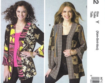 Patron de couture non coupé McCall's 7132 Vestes kimono en patchwork Misses. Tailles XS-M-l Lrg - XXL FF