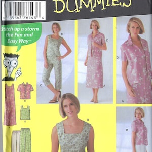 Uncut Simplicity sewing Pattern 5642 Misses Summer Wardrobe Pattern Dress, Jacket, Top, Pants Dizes size 14-22  FF