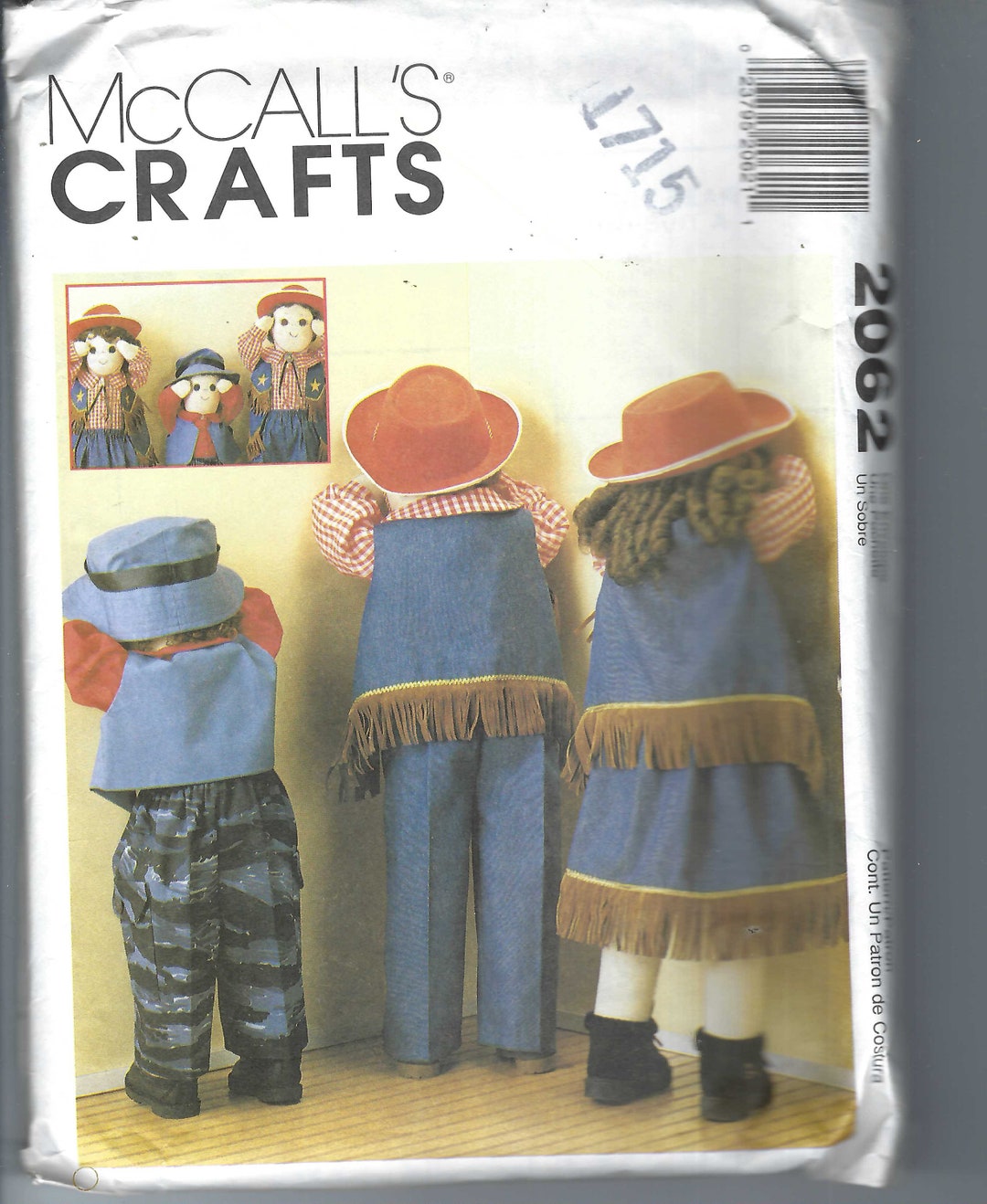 Uncut Vintage Mccalls Sewing Pattern 22062 Doll Clothes to Fit 25” 36 ...