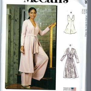 Uncut McCall sewing pattern 11236 8245 Belted Wrap Dress Sewing pattern sizes XS-XXL FF