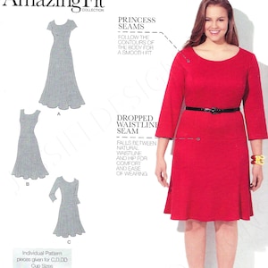Uncut Simplicity sewing pattern 506 1537 Misses Amazing Fit Dress size 10-18 20-28  FF