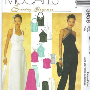 Uncut Mccalls sewing pattern 3958 Vintage Pattern Womens Evening Length Skirt, Pants and 4 Different Tops Size 4-6-8-10  12-18 FF