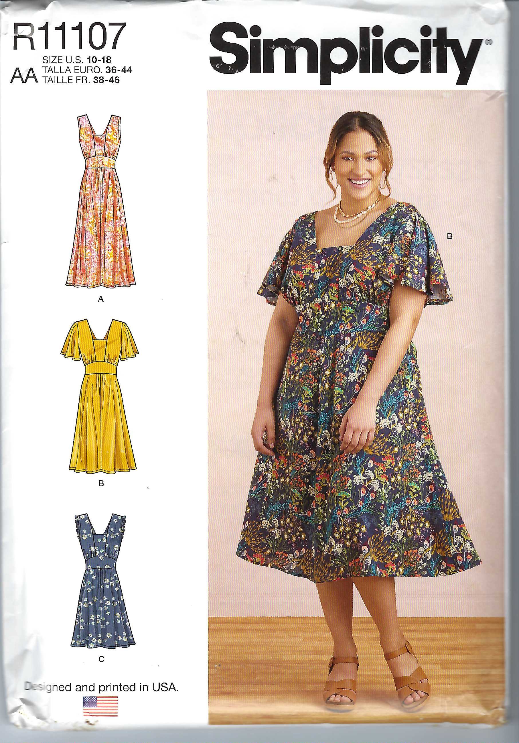 Uncut Simplicity Sewing Pattern 11107 9325 Misses' and