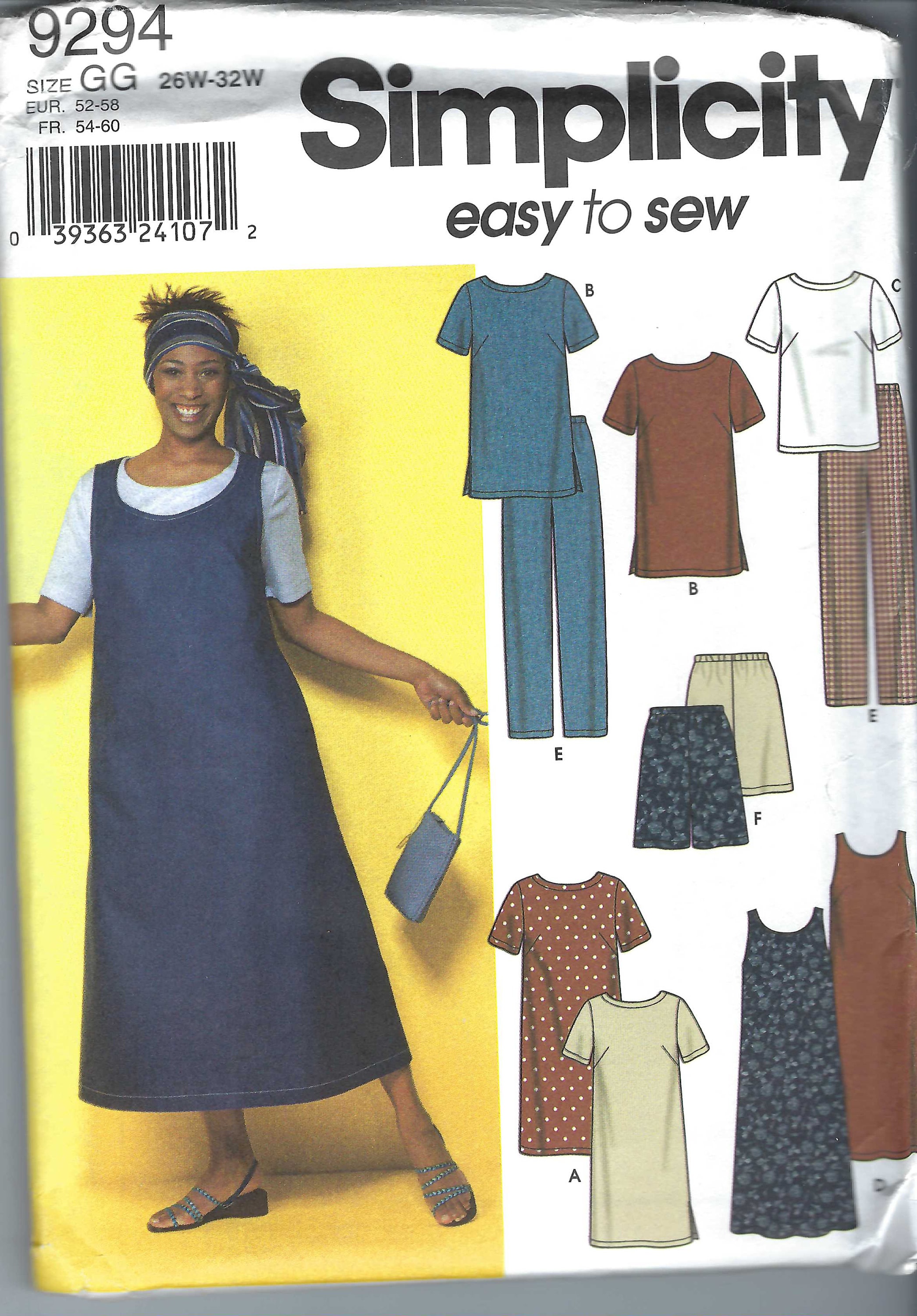 【新品未使用】STANDARD SUPPLY SIMPLICTY PLUS Simplicity Sewing Pattern S9594 Misses' Vintage Jiffy Dress