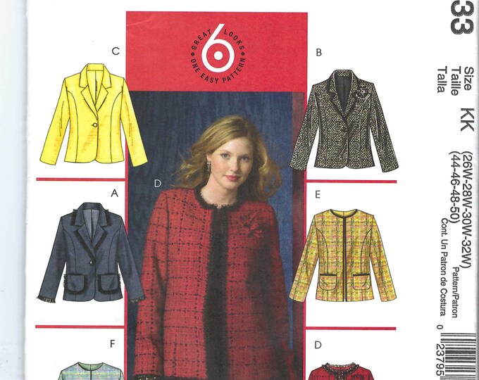 Uncut Mccalls Sewing Pattern 4933 Jacket With Princess Seams & - Etsy