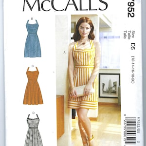 Unbeschnittene McCalls Schnittmuster Misses Kleider McCall&#39;s Schnittmuster 7952 Größe 4-12 12-20 Fabrik gefaltet