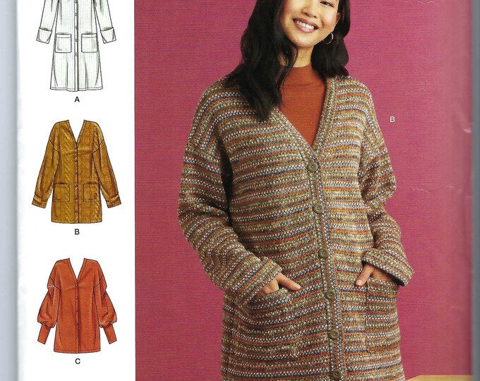 Simplicity Patterns Cardigan Patterns Uncut Simplicity Sewing Pattern 11219 9373 Cardigan Size U.S. XXS-XXL ...