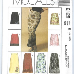Uncut McCalls sewing pattern 2129 Vintage Pattern Womens Skirts in 8 Variations Size 4-6-8 8-10-12 14-16-18  FF
