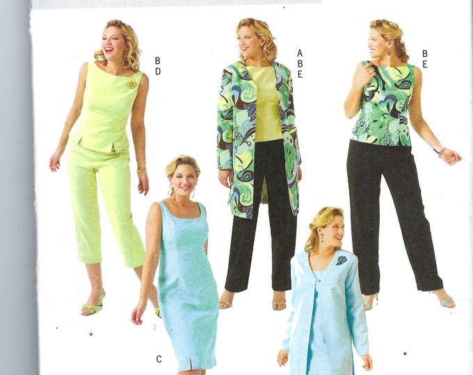 Uncut Butterick Sewing Pattern Womens Jacket, Top, Dress and Pants ...