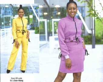 Modello di cucito Uncut McCall's Know Me ME 2004 Giacca, pantaloni e gonna da donna, taglie 8-16 18-26 FF