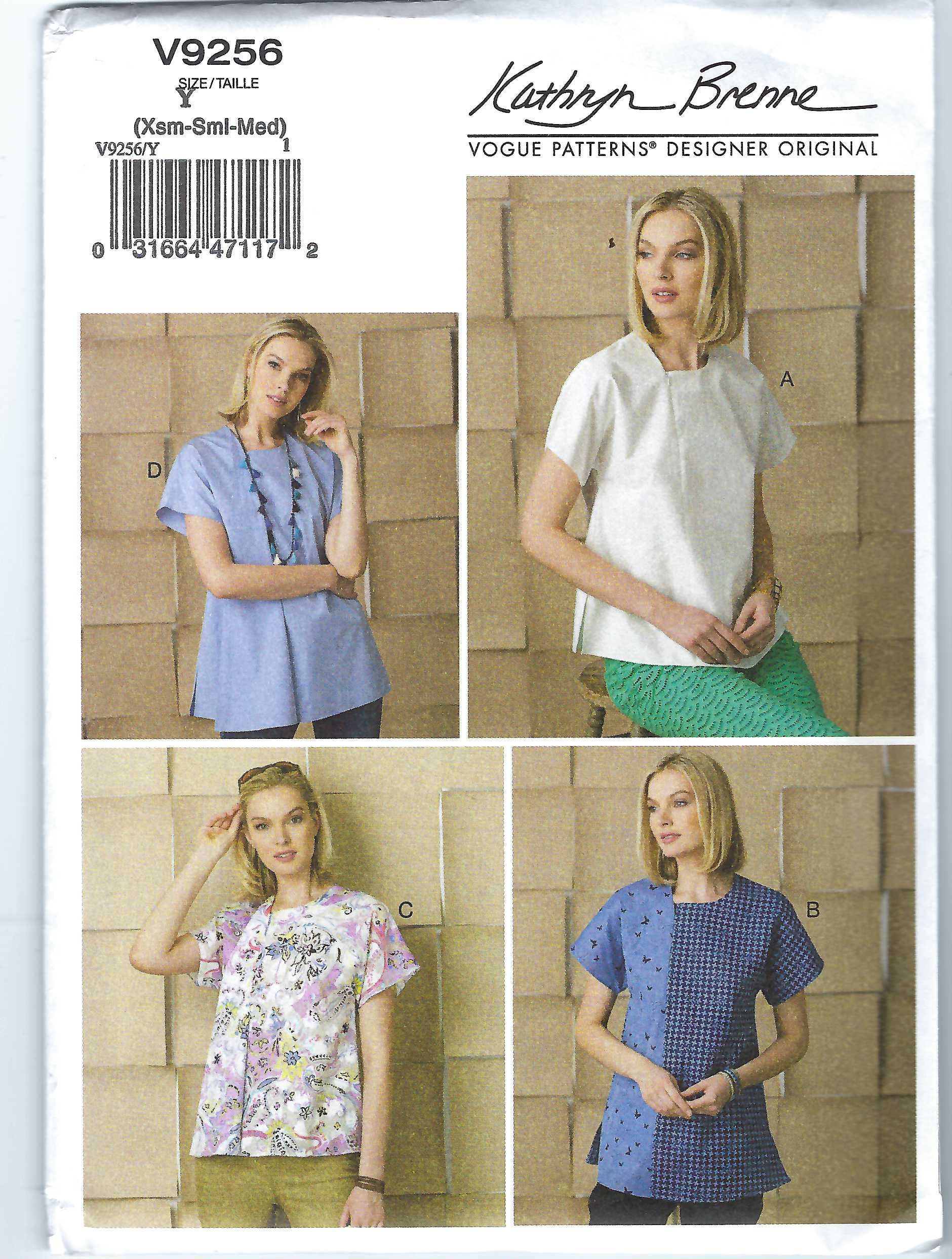 トップス MoMA Uncut Vogue Sewing Pattern 9256 Misses' Tops With Invisible