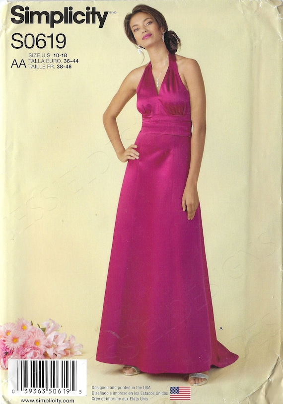 Uncut Simplicity Sewing Pattern 0619 1406 Women's Formal Prom Dress Pattern  Size 10-18 20-26 FF