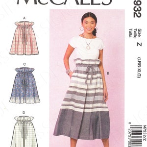 Uncut McCalls Sewing Pattern 7932 Misses' Skirts Sizes Xs-s-M L-xL FF