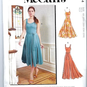 Uncut mccalls sewing pattern 11044 8215 fIT & FLARED DRESSES Women's Sizes 8-16 18-24 26-28-30-32 FF