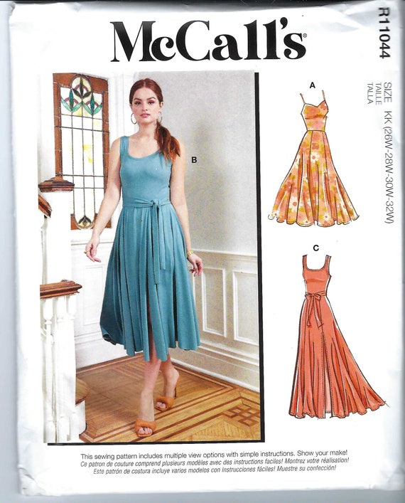 Uncut Mccalls Sewing Pattern 11044 8215 Fit & FLARED DRESSES Women's Sizes  8-16 18-24 26-28-30-32 FF -  Canada