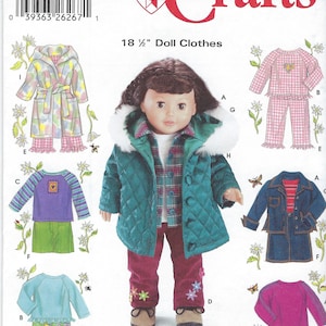 Uncut Simplicity sewing pattern 5733 Elaine Heigl Designs 18in Fashion Doll Clothes FF