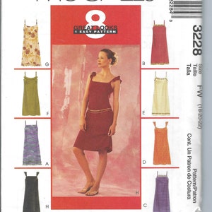 Rare Uncut McCall&#39;s sewing pattern 3228 misses dress size 18-22 FF