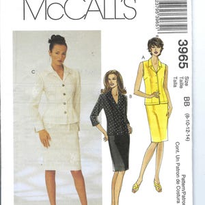Ongesneden vintage Mccalls-naaipatroon 3965 mist tops en rok ONBESNEDEN maat 8-10-12-14 FF