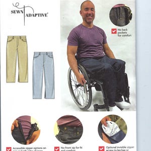 uncut Simplicity Sewing Pattern 12144 3020 Adaptive Jeans by Sewn Adaptive size 34-42 44-52 FF