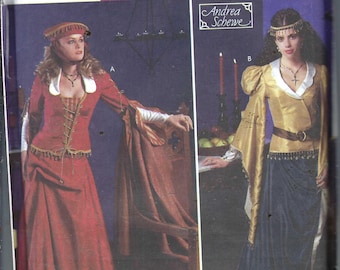 Uncut Simplicity Sewing Pattern 9246 renaissance costumes Women size 4-10 12-18