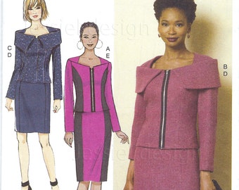 Uncut  butterick sewing pattern 6256 Sizes 6-14 14 16 18 20 22 Misses' Jacket And Skirt FF