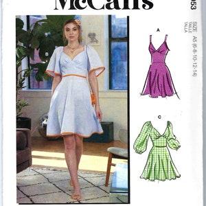 UNCUT Mccalls Sewing Pattern 11053 8195 Misses&#39; Dresses size 6-14 16-24 FF