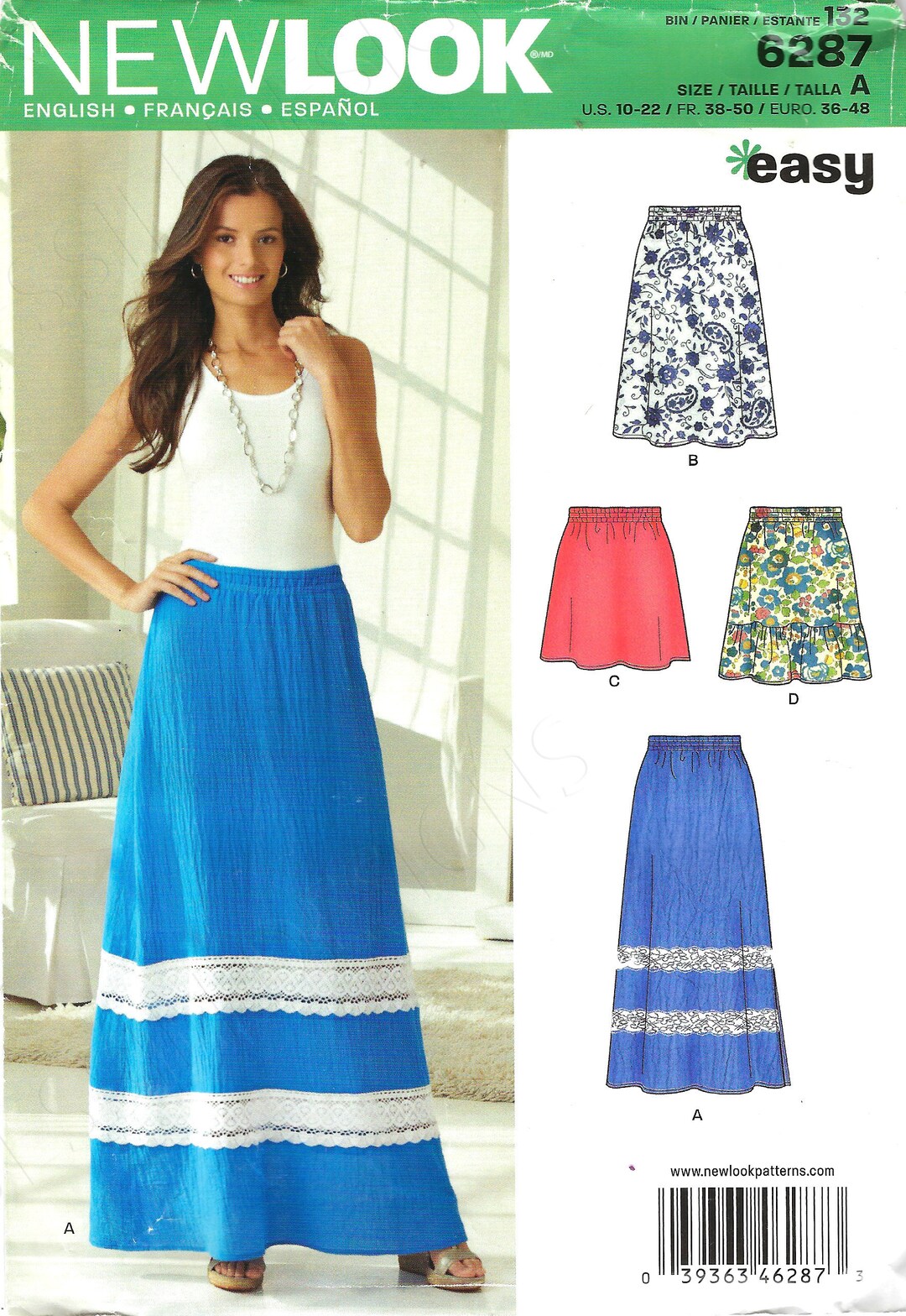 New Look New Look Pattern 549 6287 Misses' Woven Skirts in - Etsy